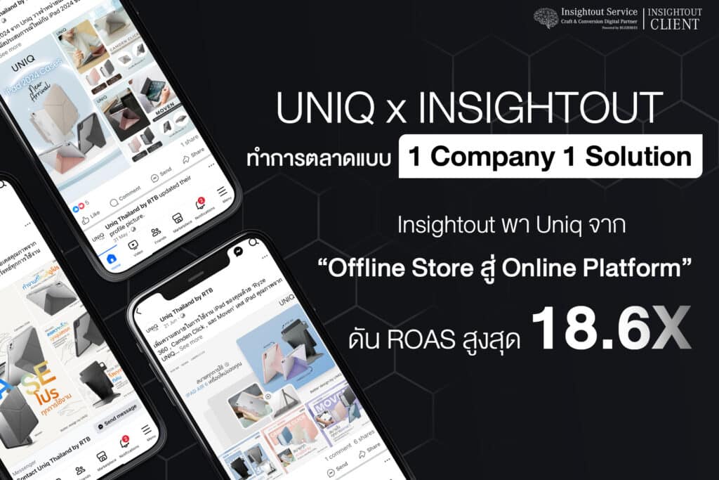 uniq x Insightout ทำ Ad Optimization, Content , Marketing, e-Commerce Management