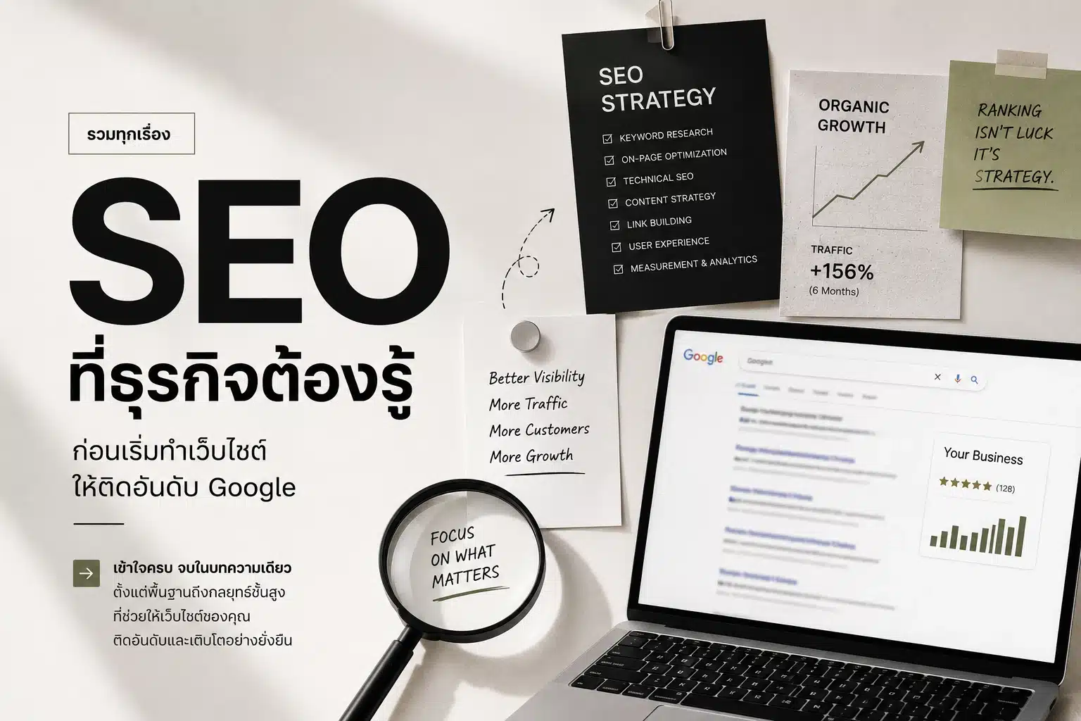 รวมทุกเรื่อง SEO ที่ธุรกิจต้องรู้ ก่อนเริ่มทำเว็บไซต์ให้ติดอันดับ Google