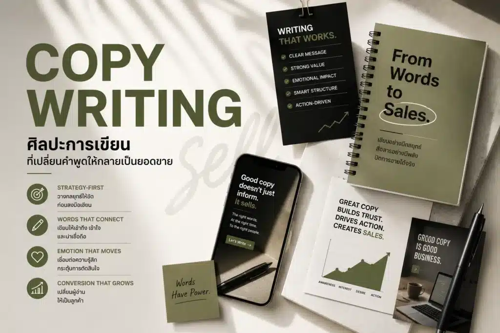 รวมทุกเรื่อง Copywriting ศิลปะการเขียนที่เปลี่ยนคำพูดให้กลายเป็นยอดขาย