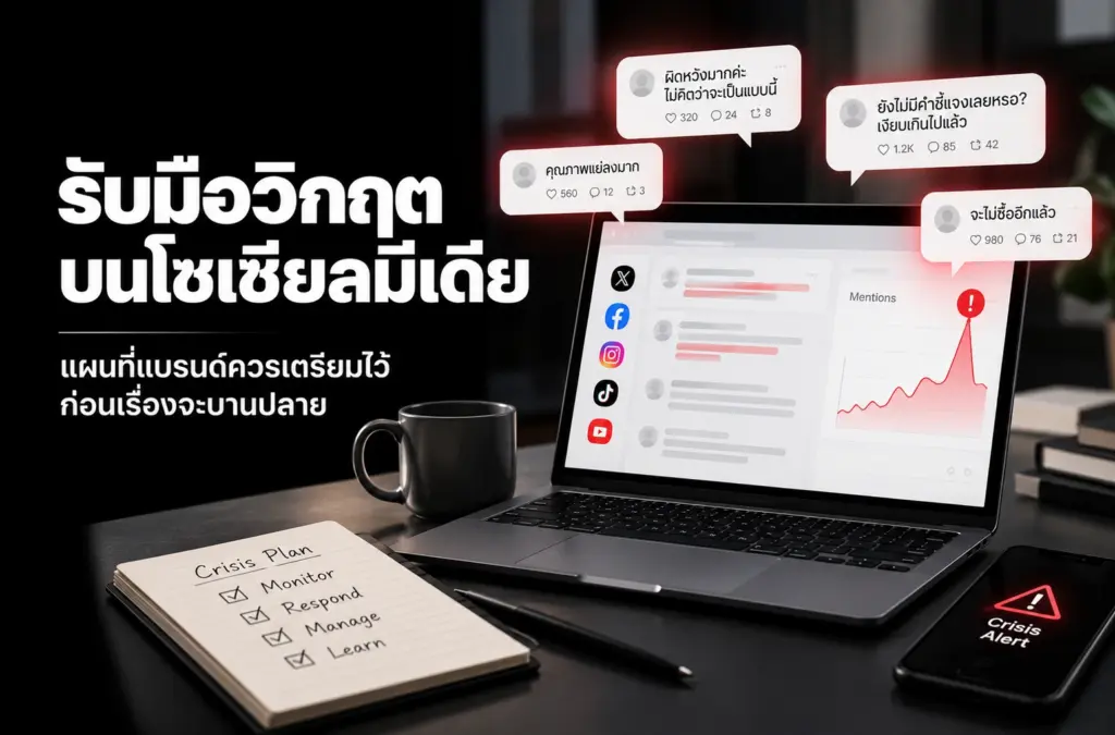 รับมือวิกฤตบนโซเชียลมีเดีย แผนที่แบรนด์ควรเตรียมไว้ก่อนเรื่องจะบานปลาย